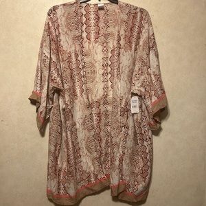 Ladies Time & Tru Cover-up/kimono/robe Size XXL-XXXL (2X-3X).